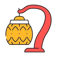 ancient style lamp icon color illustration vector