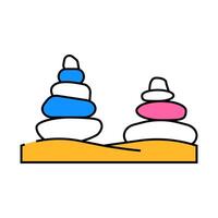 meditation procedure icon color illustration vector