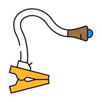 lamp with pin icon color illustration vector