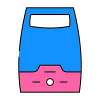 lamp with motion sensor icon color illustration vector