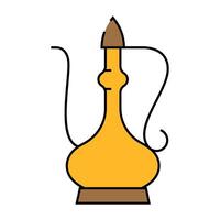 decorative arab jug icon color illustration vector