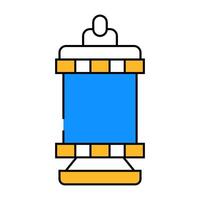 compact lamp icon color illustration vector