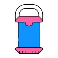 light lamp icon color illustration vector