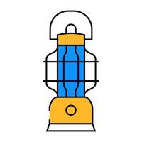 paraffin lamp icon color illustration vector