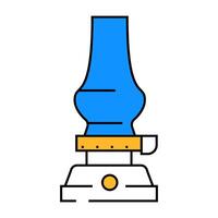 old style lamp icon color illustration vector