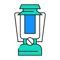 portable lamp icon color illustration vector