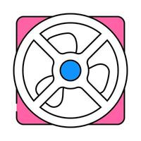 computer fan icon color illustration vector