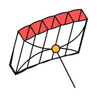 frameless kite icon color illustration vector