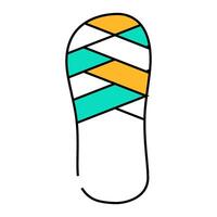 wicker footwear icon color illustration vector