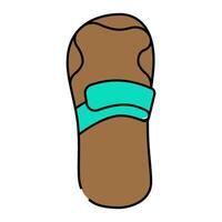 slippers for outdoor walking icon color illustration vector
