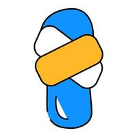 sauna slippers icon color illustration vector