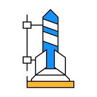 rocket science icon color illustration vector