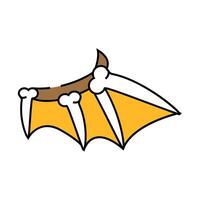 bones of wing icon color illustration vector