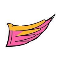 abstract wing icon color illustration vector