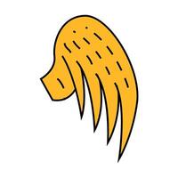 wing with feather icon color illustration vector