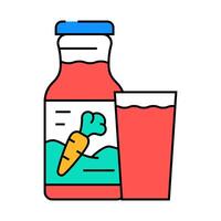 carrot juice icon color illustration vector