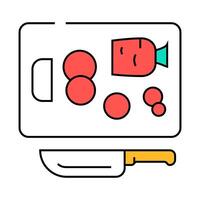 carrot slice ring icon color illustration vector