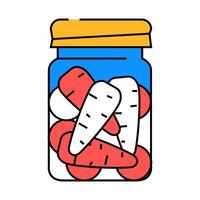 canned carrot icon color illustration vector