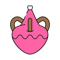brown clay crockery icon color illustration vector
