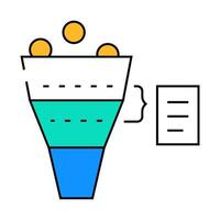 lead qualification icon color illustration vector