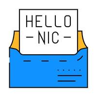 personalized email icon color illustration vector