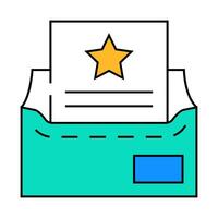 event triggered email icon color illustration vector