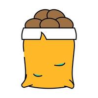 potato sack icon color illustration vector