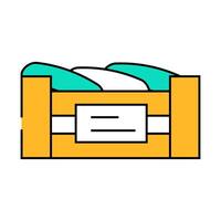 box of cucumbers icon color illustration vector