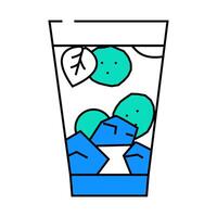 drink with cucumber icon color illustration vector