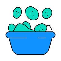 cucumber salad icon color illustration vector
