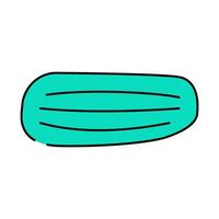 cucumber with stripes icon color illustration vector
