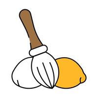 manual lemon squeezer icon color illustration vector