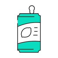 lemon flavored soda icon color illustration vector