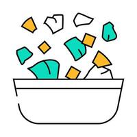 slices pineapple salad icon color illustration vector