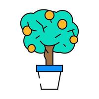 decorative lemon icon color illustration vector