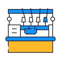 knitting machine icon color illustration vector