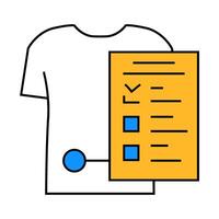 fabric check sewing icon color illustration vector