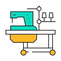 sewing machine icon color illustration vector
