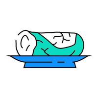 cabbage rolls icon color illustration vector