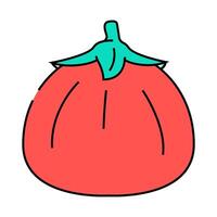 chinese lantern red eggplant icon color illustration vector