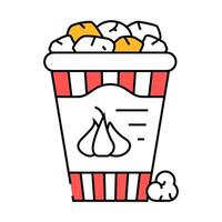 popcorn garlic icon color illustration vector