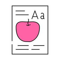 reading kid leisure icon color illustration vector