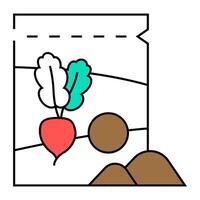 seeds radish icon color illustration vector