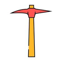 pick axe blade icon color illustration vector