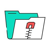 archive folder icon color illustration vector