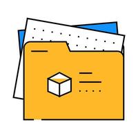 project folder icon color illustration vector