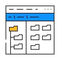 directory folder icon color illustration vector