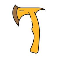 throwing axe tool icon color illustration vector