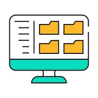 browse folder icon color illustration vector