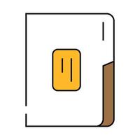 paper folder icon color illustration vector